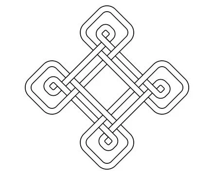 Celtic knot trinity on white background for tattoo symbol religion icon logo. Stock Illustration