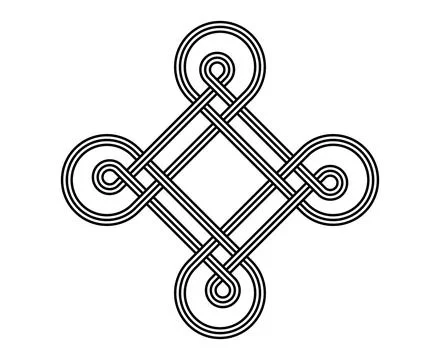 Celtic knot trinity on white background for tattoo symbol religion icon logo. Stock Illustration