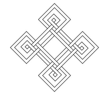 Celtic knot trinity on white background for tattoo symbol religion icon logo. Stock Illustration