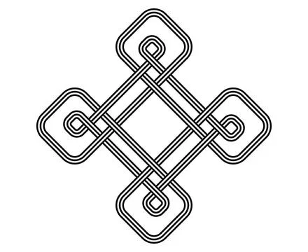 Celtic knot trinity on white background for tattoo symbol religion icon logo. Stock Illustration