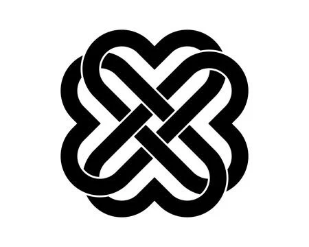 Celtic knot trinity on white background for tattoo symbol religion icon logo. Illustrazione stock