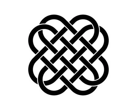 Celtic knot trinity on white background for tattoo symbol religion icon logo. Stock Illustration