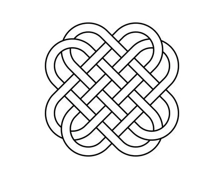 Celtic knot trinity on white background for tattoo symbol religion icon logo. Stock Illustration