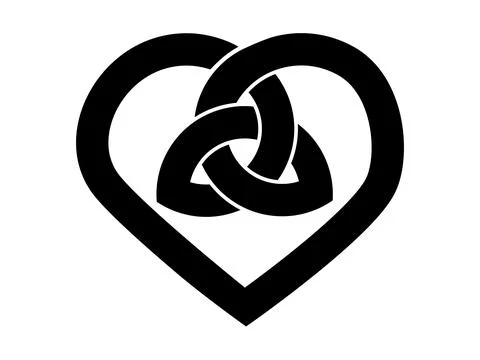 Celtic knot trinity on white background for tattoo symbol religion icon logo. Stock Illustration