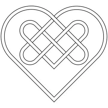 Celtic knot trinity on white background for tattoo symbol religion icon logo. Illustrazione stock