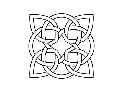 Celtic knot trinity on white background for tattoo symbol religion icon logo. Stock Illustration