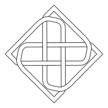 Celtic knot trinity on white background for tattoo symbol religion icon logo. Stock Illustration