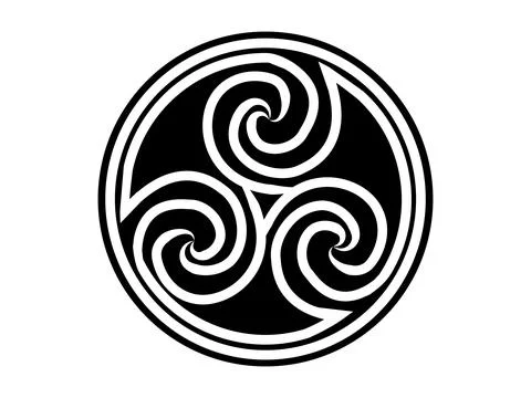 Celtic knot trinity on white background for tattoo symbol religion icon logo. Stock Illustration