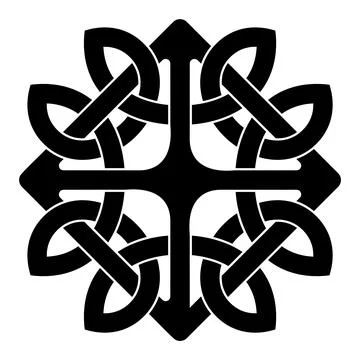 Celtic knot trinity on white background for tattoo symbol religion icon logo. Stock Illustration