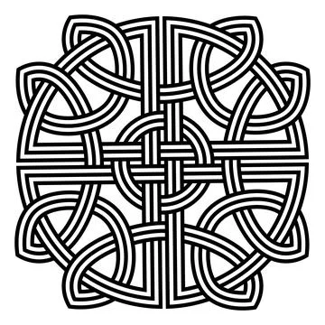 Celtic knot trinity on white background for tattoo symbol religion icon logo. Stock Illustration