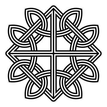 Celtic knot trinity on white background for tattoo symbol religion icon logo. Stock Illustration