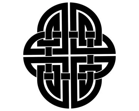 Celtic knot trinity on white background for tattoo symbol religion icon logo. Stock Illustration