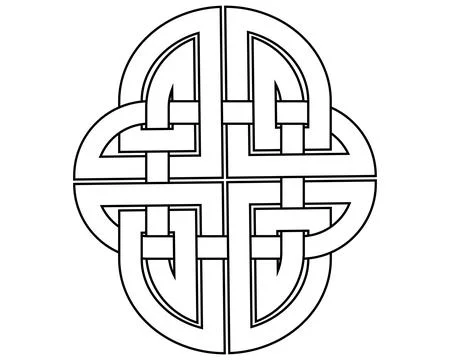 Celtic knot trinity on white background for tattoo symbol religion icon logo. Illustrazione stock