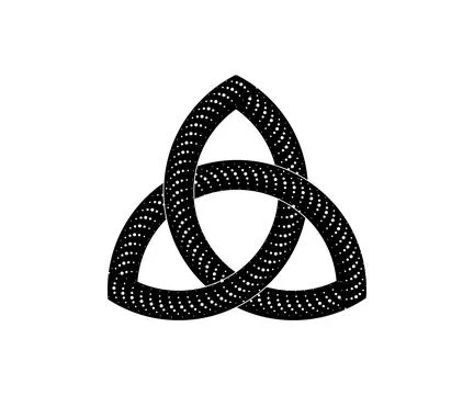 Celtic knot trinity on white background for tattoo symbol religion icon logo. Stock Illustration