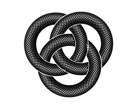 Celtic knot trinity on white background for tattoo symbol religion icon logo. Stock Illustration