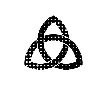 Celtic knot trinity on white background for tattoo symbol religion icon logo. Stock Illustration