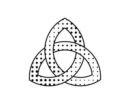 Celtic knot trinity on white background for tattoo symbol religion icon logo. Stock Illustration