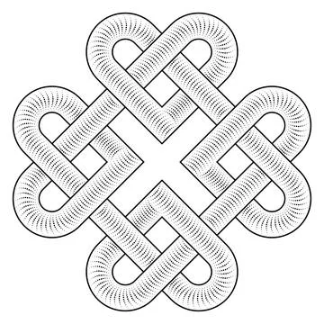 Celtic knot trinity on white background for tattoo symbol religion icon logo. Stock Illustration