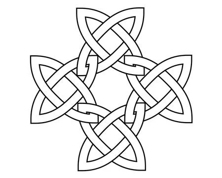 Celtic knot trinity on white background for tattoo symbol religion icon logo. Stock Illustration