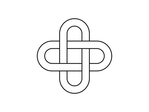 Celtic knot trinity on white background for tattoo symbol religion icon logo. Stock Illustration