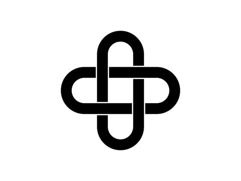 Celtic knot trinity on white background for tattoo symbol religion icon logo. Stock Illustration