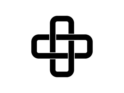 Celtic knot trinity on white background for tattoo symbol religion icon logo. Illustrazione stock