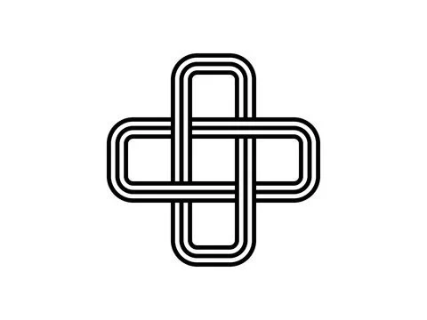 Celtic knot trinity on white background for tattoo symbol religion icon logo. Stock Illustration