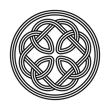 Celtic knot trinity on white background for tattoo symbol religion icon logo. Stock Illustration