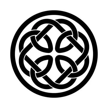 Celtic knot trinity on white background for tattoo symbol religion icon logo. Stock Illustration