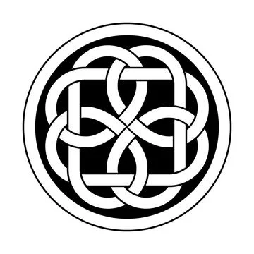 Celtic knot trinity on white background for tattoo symbol religion icon logo. Stock Illustration