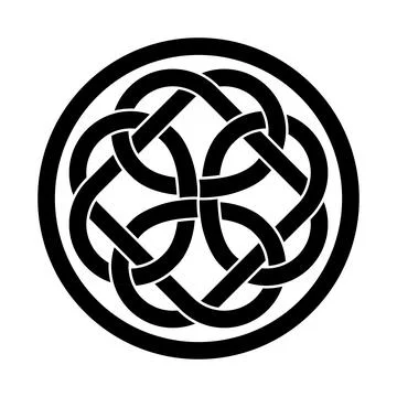 Celtic knot trinity on white background for tattoo symbol religion icon logo. Stock Illustration