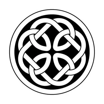 Celtic knot trinity on white background for tattoo symbol religion icon logo. Stock Illustration
