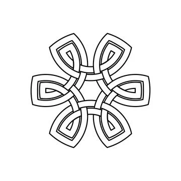Celtic knot trinity on white background for tattoo symbol religion icon logo. Stock Illustration