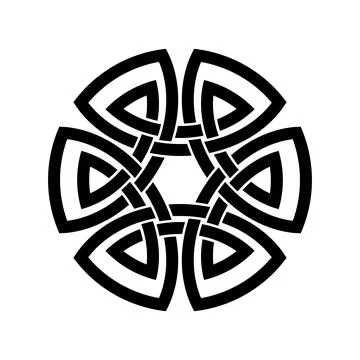 Celtic knot trinity on white background for tattoo symbol religion icon logo. 스톡 일러스트