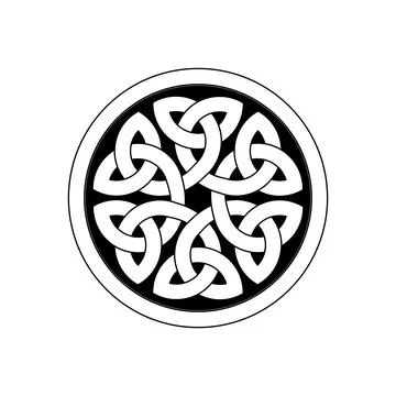 Celtic knot trinity on white background for tattoo symbol religion icon logo. Stock Illustration