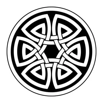 Celtic knot trinity on white background for tattoo symbol religion icon logo. Stock Illustration