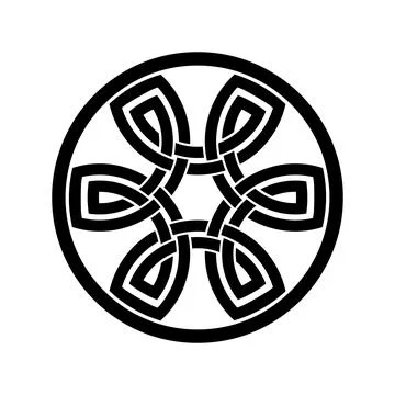 Celtic knot trinity on white background for tattoo symbol religion icon logo. Stock Illustration