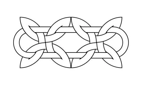 Celtic knot trinity on white background for tattoo symbol religion icon logo. Stock Illustration