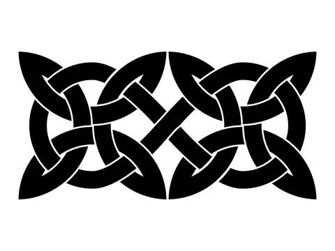 Celtic knot trinity on white background for tattoo symbol religion icon logo. Stock Illustration