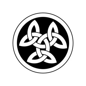 Celtic knot trinity on white background for tattoo symbol religion icon logo. Stock Illustration