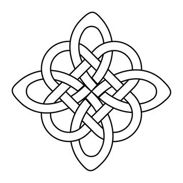 Celtic knot trinity on white background for tattoo symbol religion icon logo. Stock Illustration