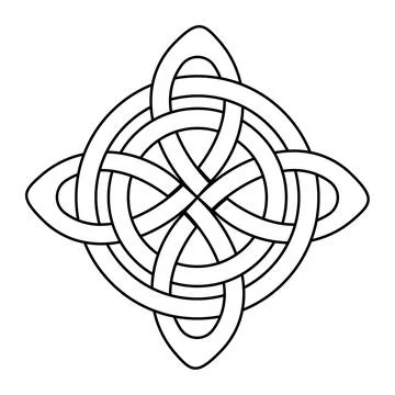 Celtic knot trinity on white background for tattoo symbol religion icon logo. Stock Illustration