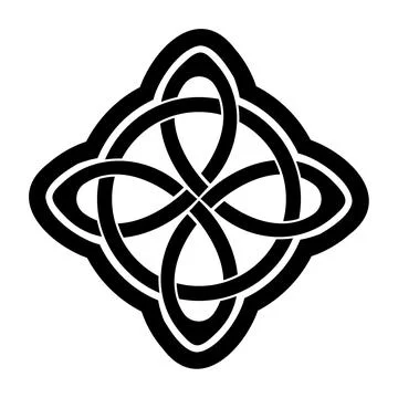 Celtic knot trinity on white background for tattoo symbol religion icon logo. Stock Illustration