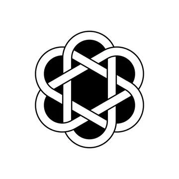 Celtic knot trinity on white background for tattoo symbol religion icon logo. Stock Illustration