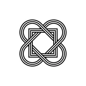 Celtic knot trinity on white background for tattoo symbol religion icon logo. Illustrazione stock