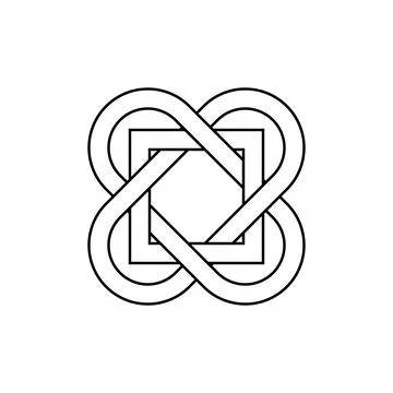 Celtic knot trinity on white background for tattoo symbol religion icon logo. Stock Illustration