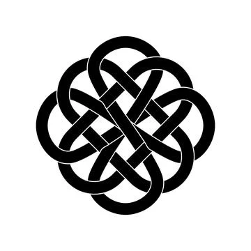 Celtic knot trinity on white background for tattoo symbol religion icon logo. Stock Illustration