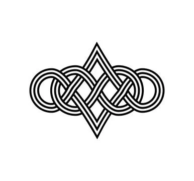 Celtic knot trinity on white background for tattoo symbol religion icon logo. Stockillustratie