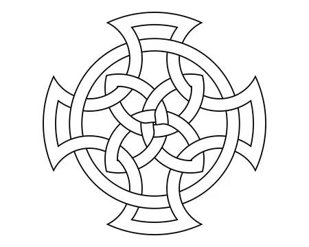 Celtic knot trinity on white background for tattoo symbol religion icon logo. Stock Illustration