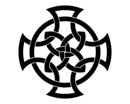 Celtic knot trinity on white background for tattoo symbol religion icon logo. Stockillustratie